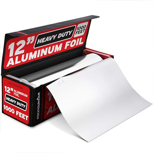 Heavy Duty Aluminum Foil Roll with Easy Tear Dispenser