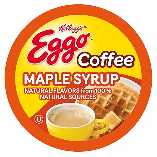 Kellogg's Eggo Maple Syrup Waffle Flavored Coffee Pods, 40 Count