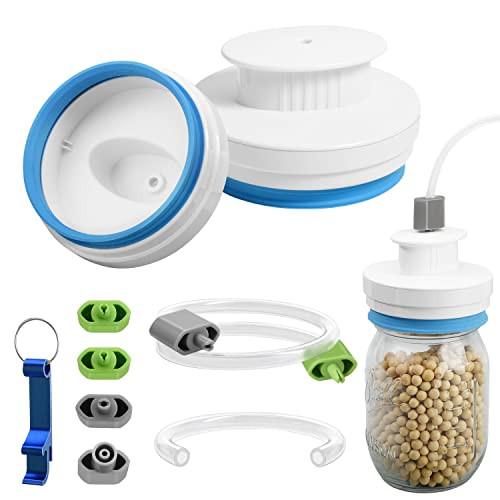Regular & Wide Mouth Mason Jar Vacuum Sealer Kit with Accessory Hose