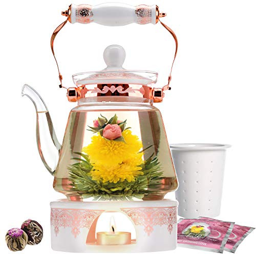 Teabloom Buckingham Palace Teapot & Flowering Tea Gift Set (6 Pieces)