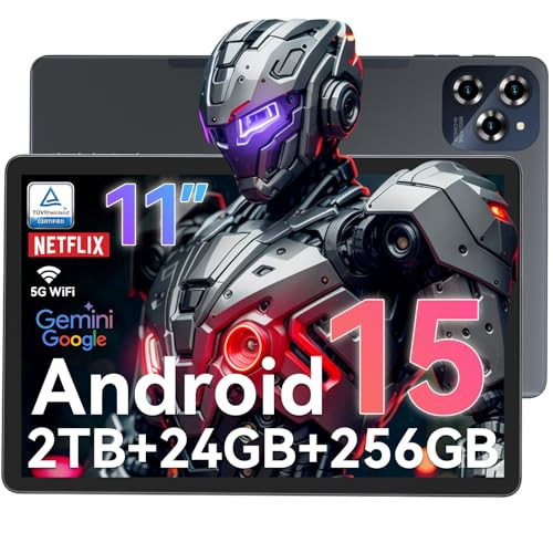 Tabwee W90 2025 11" Android 15 Tablet with 256GB ROM