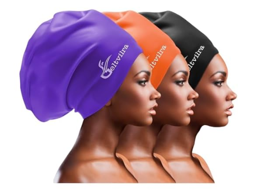3-Pack Extra Large Swim Caps
