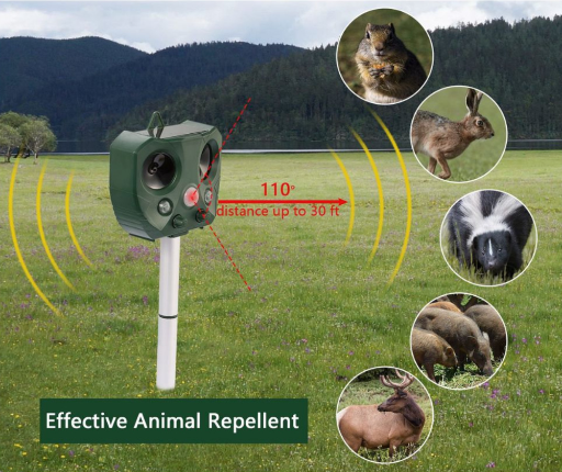 Solar Ultrasonic Animal Repeller