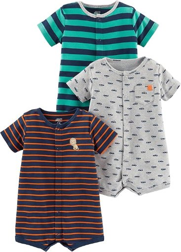 Simple Joys by Carter's Baby Boys' 3-Pack Snap-up Rompers