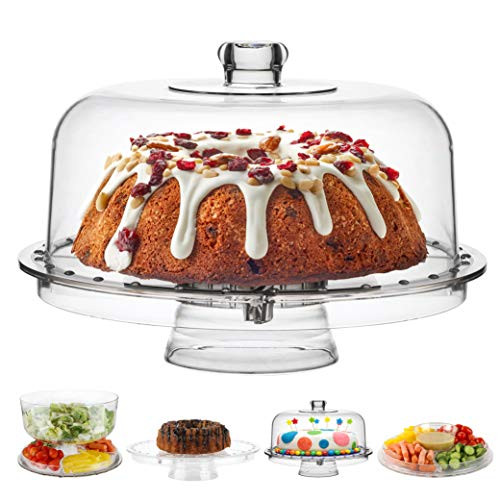 Homeries 6-in-1 Multi-Purpose Cake Stand with Dome