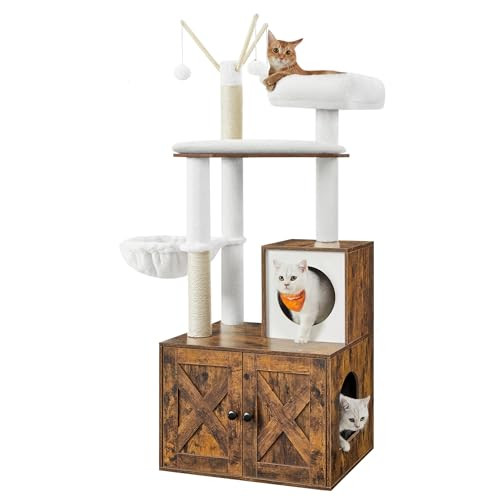 Feandrea Cat Tree with Litter Box Enclosure