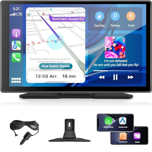Portable Wireless Apple Carplay Android Auto Screen