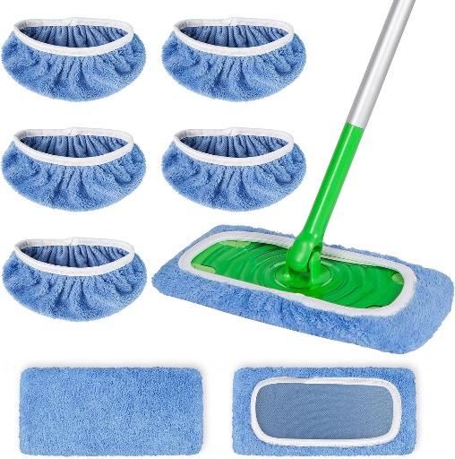 5-Pack Reusable Microfiber Mop Pads