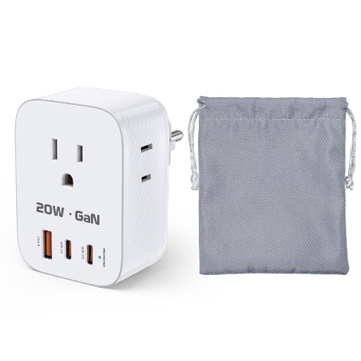 20W Type E/F Plug Adapter