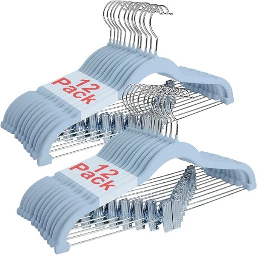 Velvet Pant Hangers 24-Pack