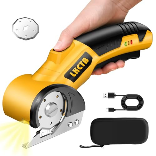 LKCTB Electric Scissors/Cardboard Cutter W/LED Light