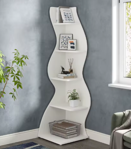 Tribesigns Modern 5-Tier Corner Shelf