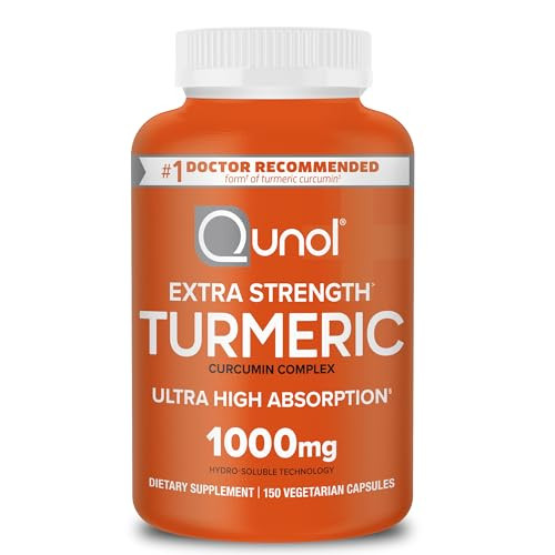 Qunol Turmeric Curcumin Supplement 1000mg, 150 Count