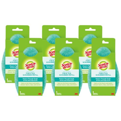 Scotch-Brite Non-Scratch Tub & Tile Scrubber Refill Pads, 12 Count