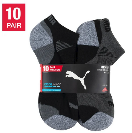 Puma No Show Socks 10-Pair