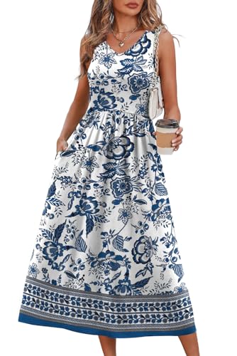 OFEEFAN Flowy Casual Midi Dress