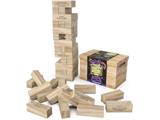 Spin Master Games Happy Hour Tower Giant Jumbling Wooden Blocks