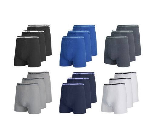 Men's Stretch Cotton Boxer Briefs (9-Pack)