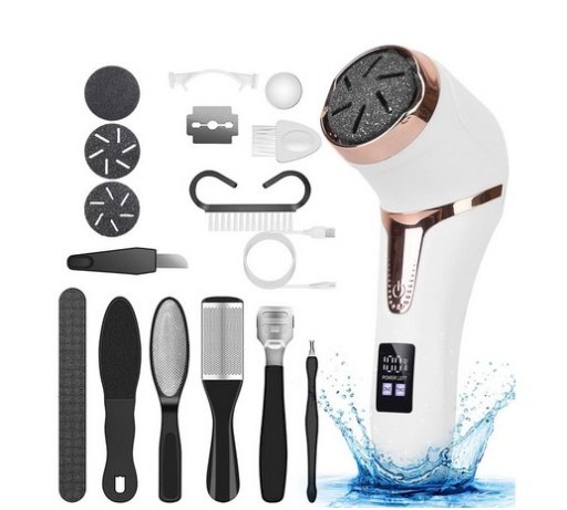 17-Piece Electric Foot Callus Remover Grinder with Vacuum