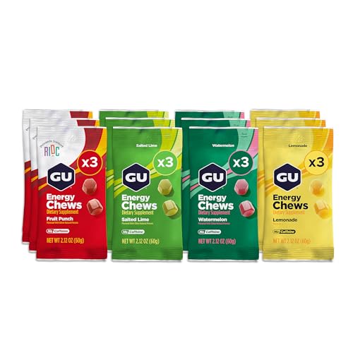 GU Energy Chews, Caffeine Free Mixed Flavors - 12 Bags
