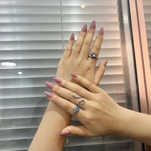 Press On Nails Almond Shaped, Vintage Rose Color
