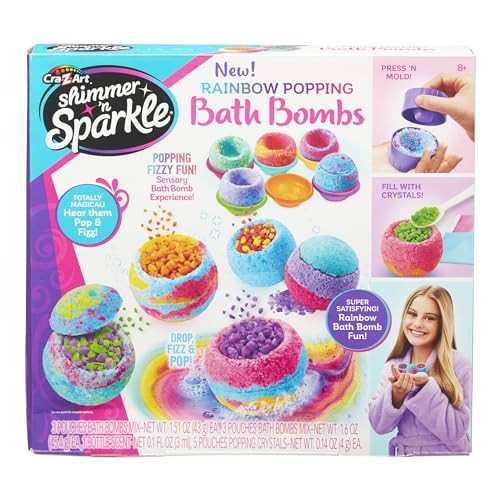 Cra-Z-Art Shimmer 'n Sparkle Rainbow Popping DIY Bath Bomb Making Kit