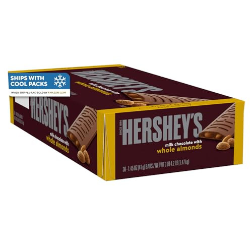 Hershey's 36 Count Milk Chocolate with Whole Almonds Candy Bars