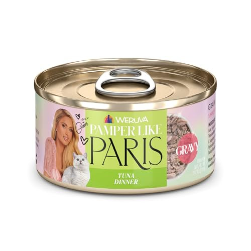 Weruva Paris Hilton Pamper Like Paris Natural Grain Free Tuna Wet Cat Food, 12 Pack, 2.47oz Cans