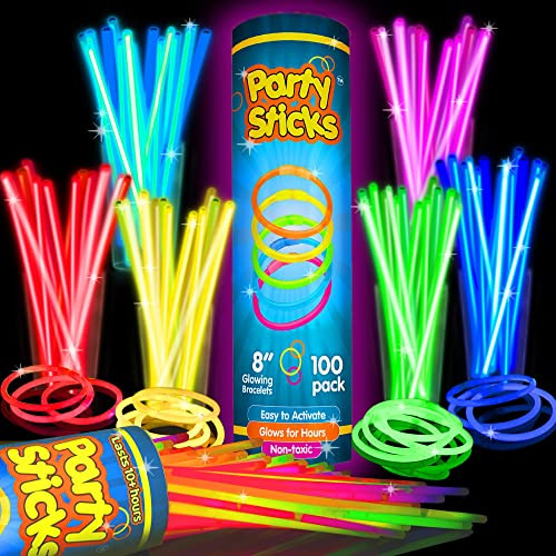PartySticks Glow Sticks 100-Pack