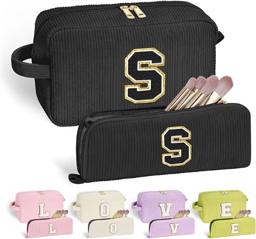 Initial Cotton Makeup Bags - 2 Pack