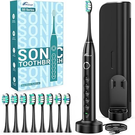 Electric Toothbrush with 8 Replacement Heads
