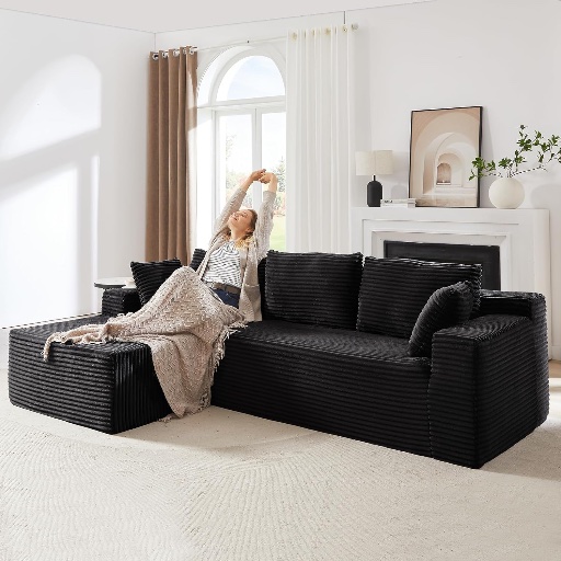 Black Cloud Sectional Couch