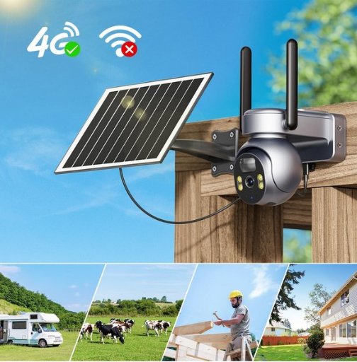 LIWAN 4G LTE Cellular Security Camera