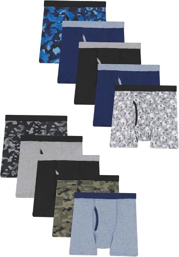 Hanes Boys' Boxer Briefs 10-Pack