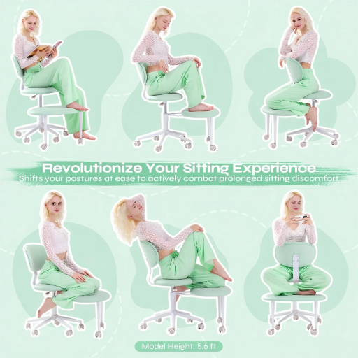 Pinmoco Ergonomic Cross Legged Swivel Chair