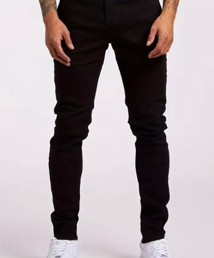 Men's Fashionable Stretch Solid Color Denim Pants
