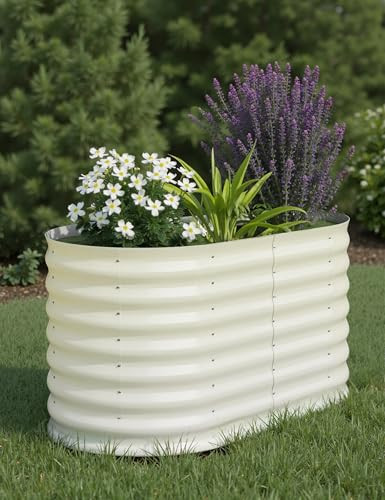 Oval Galvanized Steel Raised Garden Bed