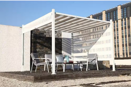 Hampton Bay Stillman White Metal Pergola