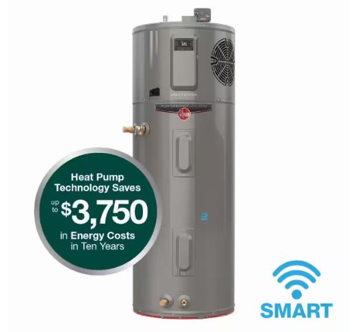 Rheem ProTerra 50 Gallon Hybrid Heat Pump Smart Electric Water Heater