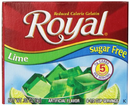 Royal Lime Sugar Free Gelatin Dessert Mix, 12 Count