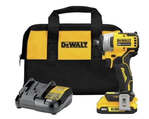 DEWALT 20V MAX ATOMIC Brushless 1/4" Cordless Impact Driver Kit