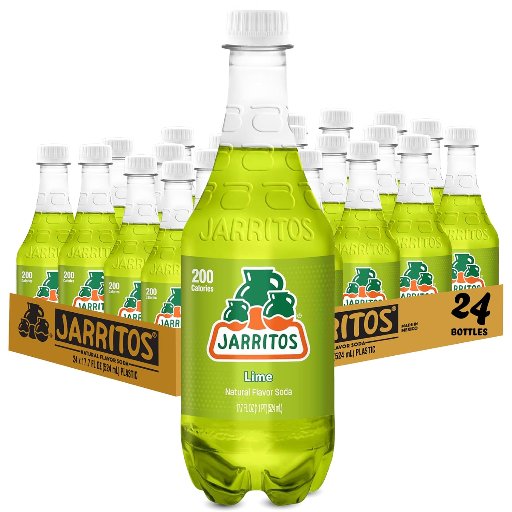 Jarritos Mexican Lime Soda Soft Drinks 24-Pack, 17.7 Fl. Oz.