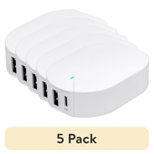 5-Pack onn 32W Dual Port Wall Charger