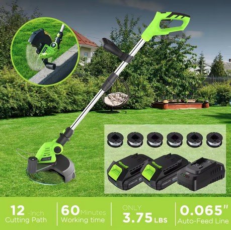 Deli 12-inch 21V Cordless String Trimmer