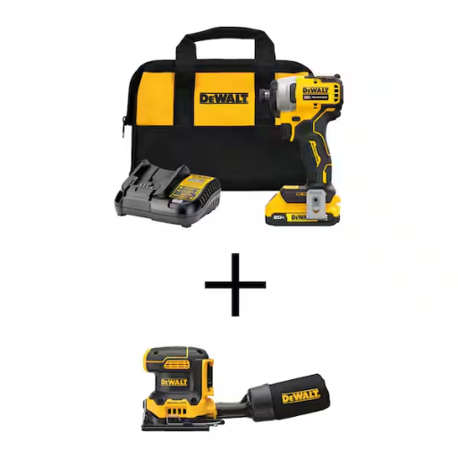 DEWALT ATOMIC 20V MAX Cordless Impact Driver & Sander Kit