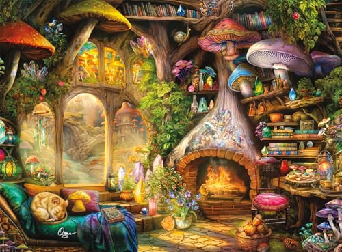Buffalo Games Aimee Stewart Merry Mushroom Cottage Jigsaw Puzzle