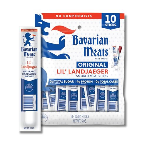 Bavarian Meats Landjaeger German Style Smoked Sausage Snack Sticks
