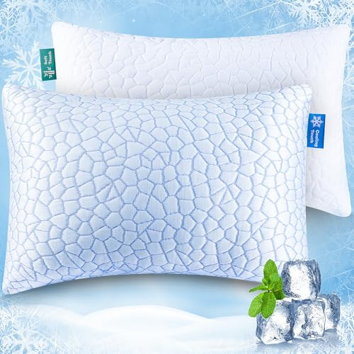 QUTOOL Cooling Shredded Memory Foam Pillow Set