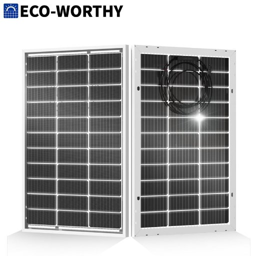 ECO-WORTHY Bifacial 100W 12V Solar Panel Monocrystalline 12BB