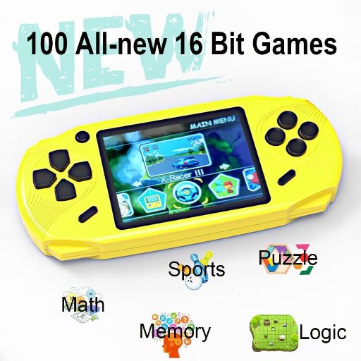 16 Bit Handheld Games for Kids Adults